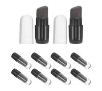 Pinceau à Lèvres en Silicone Noir 10 Pièces, Tête Ronde