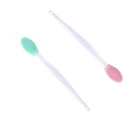 Pinceau À Lèvres Exfoliant, 2 Pcs Pinceaux à Lèvres Double Face en Silicone, Pinceau à Lèvres Exfoliant en Silicone Double Face, Pinceau pour Enlever les Points Noirs du Nez