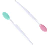Pinceau À Lèvres Exfoliant, 2 Pcs Pinceaux À Lèvres Double Face En Silicone, Pinceau À Lèvres Exfoliant En Silicone Double Face, Pinceau Pour Enlever Les Points Noirs Du Nez