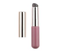 Pinceau à lèvres portable en silicone avec couvercle à tête ronde souple pour application précise du rouge à lèvres accessoire de beauté pour femme