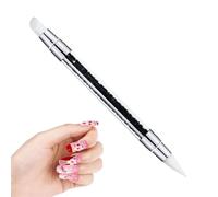 Pinceau à ongles pour art - Ensemble de stylos à double extrémité avec poignée en strass | Outil de sculpture d'ongles 3D pour peinture à points en gel acrylique, peinture, manucure, dessin