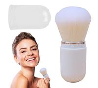 Pinceau À Poudre De Voyage - Pinceau De Maqulage Rétractable, Pinceau À Fard À Joues Rétractable | Brosse Pour Le Visage Portable Avec Couvercle Pour Fond De Teint, Fard À Joues, Poudre Bronzante