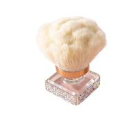 Pinceau à poussière pour ongles - Brillant - Strass - Pinceau de maquillage pour ongles - Pinceau à poudre pour le visage - Accessoire de nettoyage - Acrylique - En forme de fleur - Blanc