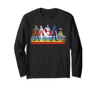 Pinceau à Rayures Style Vintage Bataille des planètes Manche Longue