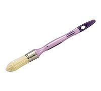 SAVY Pinceau Rond à rechampir Manche Ergonomique bi-matière, sans Perte de Poil, Tous Types de Peinture n°2 - ø 21mm, Violet