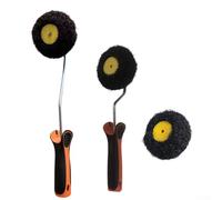 Pinceau à rouleau d'angle fabriqué avec des composants métalliques et plastiques pour plus de stabilité lors de l'application de peinture ou de joints sur les angles (manche long)