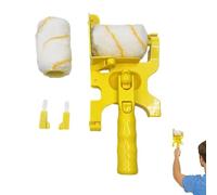 Pinceau à Rouleau Multifonction - Rouleau à Bords avec Poils Fins - Manches Longs et Courts - Design Ergonomique et Anti-Goutte pour Murs et plafonds - Outil de Peinture - pour pièce