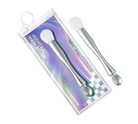 Pinceau applicateur double tête en silicone pour le visage, crème pour le visage, cuillère à récurer