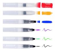 Pinceau Aquarelle 6 Pièces Pinceau à Réserve d'eau Peinture d'eau Brosse Peinture Aquarelle Stylo pour Calligraphie Coloriage et Dessin
