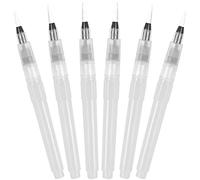 Pinceau Aquarelle, 6 Pièces Pinceau à Réserve d'eau Remplissable pour Les Crayons de Couleur Hydrosolubles, Pinceaux à Eau Stylo Aquarelle pour Artiste Art Fournitures pour Les étudiants en Peinture