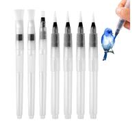 Pinceau Aquarelle Reserve d'eau, 7 pièces Pinceau Aquarelle avec Reservoir d'eau, Pinceau Reservoir Aquarelle, Watercolor Brush with Water Reservoir, Pinceau Reservoir, pour Aquarelle, Rechargeable.