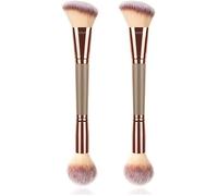 Pinceau Bronzer Magique pour le Visage - 2Pcs Pinceau Make-up Polyvalent pour Blush, Bronzer, Poudre Libre & Pressée - Le Pinceau