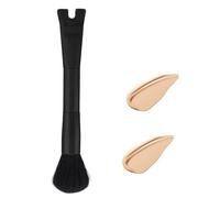 Pinceau Contour Nez, Forme de U Pinceau Nez Sculpture à Double Extrémité Pinceau de Maquillage Précis 2 en 1 pour Blush Surbrillance Contour Facile, Débutants, Professionnels (Tout Noir)