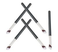 Pinceau Correcteur Plat Biseauté Noir Lot de 5 en Fibre Artificielle