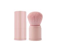 Pinceau cosmétique rétractable Pinceau de voyage Poudre de visage Blush Pinceau à chaux avec couvercle pour poudre blush bronze brillant stylo cosmétique poudre cosmétique (A, taille unique)