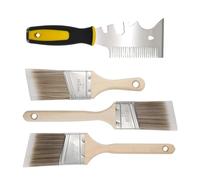 Pinceau coudé robuste avec poils synthétiques qui ne tombent pas et poignée confortable pour de longues tâches à poils synthétiques