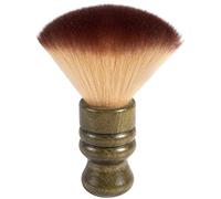 Pinceau d époussetage pour le cou et visage du barbier souple avec poils en nylon manche bois salon la maison nettoyage des cheveux à balayer les denses longs fournis confortables easy to sweep