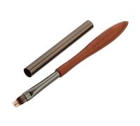 Pinceau D’ongles pour Dégradé et Blush, Manche en Bois Marron Élégant | Usage Maison ou Salon, Outil Léger pour Nail Art, Finition Soignée pour Gestes Précis