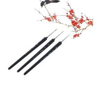 Pinceau d'artiste DIY 3 Tailles Cheveux De Loup Professionnels Stylo Ligne Peinture à l'huile Peinture Acrylique Aquarelle Main Peinture Murale Pinceau