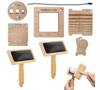 Pinceau de cardage pour laine - 8 pièces de laine, pinceau professionnel en laine robuste pour laine en feutre à aiguille, parfaitement dimensionné pour la main moyenne, ce qui la rend adaptée à la