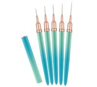 Pinceau de détail d'ongle,5 Pinceau de revêtement fin Stylos de dessin d'ongles | Pinceau à dessin pour détails 5/8/13/20/25mm, ensemble de stylos de conception artistique pour les longues lignes,