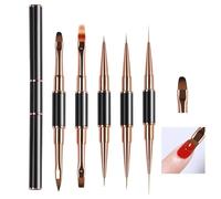 Pinceau De Détail Pour Ongles Set De 5 Stylos Double Embout De Pointillage