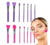 Pinceau de en silicone, applicateur à lèvres Lot de 14, kit de pinceau de fard à paupières de 5,5 x 1 pouces, crème, idéal résine époxy art bricolage, parfait professionnel et