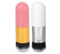 Pinceau de Fond de Teint 2 pièces, Brosse cosmétique Confortable pour Les Voyages et Les Courses