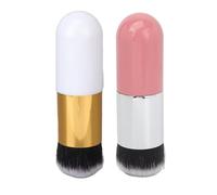 Pinceau de Fond de Teint de Poche, 2 pièces, mélange de Liquide, Manche en Bois Haute densité, Pinceau de Maquillage synthétique