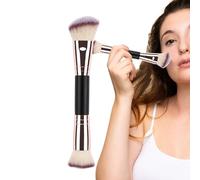 Pinceau de fond de teint : pinceau de correction à double pointe pour maquillage liquide ou crème, application uniforme et précise, pinceau flou, défaut zéro idéal, compact et facile à nettoyer