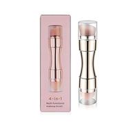 Pinceau de Maquillage 4 en 1,mini pinceaux de maquillage pour le visage,pinceaux de fard à paupières riches,Ensemble de Pinceaux de Maquillage Doux au Toucher pour le Fond de Teint pour les LèVres(Or)