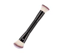Pinceau de maquillage à double extrémité, pinceau de maquillage pour les yeux, pinceau à fond de teint, pinceau pour poudre, fard à paupières, mélange cosmétique pour femme et soutien-gorge bronze