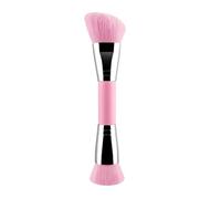 Pinceau de maquillage à double extrémité pour estomper et bronzer, pinceau biseauté / rond pour crème liquide et poudre