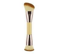 Pinceau de maquillage biseauté/rond pour estomper la beauté de la poudre liquide, anti-cernes, crème, pinceaux de maquillage à double extrémité, pinceaux de contouring