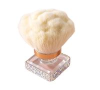 Pinceau de maquillage compact pour nail art avec poignée en strass, multifonction, poudre libre, fond de teint, blush, facile à nettoyer, poils denses pour AB polyvalent