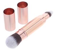 Pinceau de Maquillage Double Embout Rétractable, Fond de Teint | Plastique et Fibre Artificielle, Usage Voyage, Application Confortable, Aide à Camoufler les Imperfections