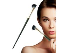 Pinceau de maquillage en éventail, pinceau de maquillage en forme d'éventail, Pinceau pour à nez en forme de demi-éventail, Brosse anti-cernes coudée à poils doux, pour fard à joues sous le