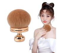 Pinceau de maquillage extra large pour applicateur bronzant pour le dos - Offre une application sans taches sans traces - Pinceaux kabuki ovales sans taches - Couleur : doré