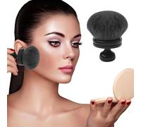 Pinceau de maquillage extra large pour le corps pour jambes et poudre bronzante, applicateur de crème solaire, fond de teint ovale avec sac à cordon de serrage et éponge (D)