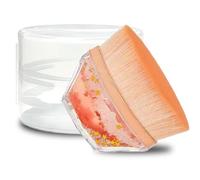 Pinceau de maquillage impeccable pour fond de teint, pinceau kabuki à dessus plat, pinceaux auto-bronzants pour le corps avec étui de voyage portable, pour crème liquide, poudre de crème liquide