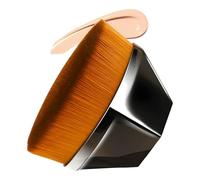 Pinceau de maquillage Kabuki à tête plate avec finition aérographe avec mélange et polissage sans effort pour fond de teint liquide, crème ou poudre