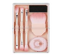 Pinceau de maquillage liquide professionnel double tête pour fard à paupières, anti-cernes, blush, poudre bronzante, applicateur de poudre