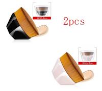Pinceau De Maquillage Magique Pour Poudre,Blush Pour Le Visage,Portable,Professionnel,Pour Fond De Teint,Grand,Cosmétique,Base Souple,Nouvelle Collection.With Box-2pcs.