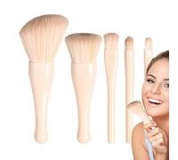 Pinceau de maquillage - Nouveau modèle portable | Ensemble de pinceaux de maquillage rétractables 5 en 1 | Pinceau à lèvres en silicone, poudre libre, blush, pour les voyages, le quotidien et un rendu
