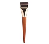 Pinceau de maquillage plat - Pinceau à mélanger le fond de teint - Pinceau de contouring professionnel | Pinceau à fond de teint liquide avec grand manche en bois | Outil de maqui