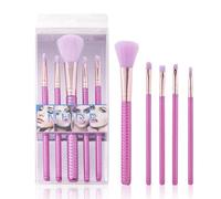 Pinceau De Maquillage Portable 5 PièCes Pinceaux De Maquillage Pour Les Yeux En Poils Souples Pinceau Anti-Cernes Pour DéButante Pinceau Fard à Joues Pinceau Ombres à PaupièRes (Pourpre)
