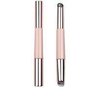 Pinceau De Maquillage Portable En Silicone 2 En 1,Brosse Pour Fond De Teint Correcteur,Double Tête,Douce,Avec Capuchon,Tête Ronde,Tendance,Nouveau,Jules.Rose.