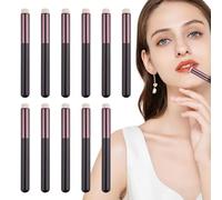 Pinceau de maquillage pour lèvres - pinceaux à pointe ronde en fibre synthétique de 10 pièces | pinceau pour multifonction et correcteur de 12,7 cm | outil cosmétique portable pour voyage