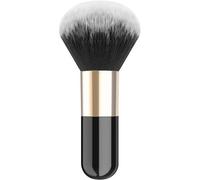 Pinceau De Maquillage Professionnel, Grande Tête Ronde Et Douce À Poignée Unique Pour Fond De Teint En Poudre Bb Crème, Outil De Maquillage Pour Pinceaux Cosmétiques, Noir Et Or