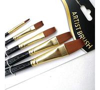 Pinceau de Peinture,5 Pièces Pinceaux de Peinture Sets Nylon Cheveux Peinture Pinceaux pour Peinture à l'huile,Aquarelle,Gouache,Acrylique,Aquarelle Acrylique